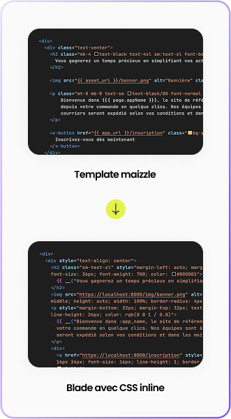 Exemple de code Maizzle